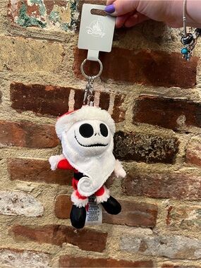 Disney Parks Nightmare Before Christmas Santa Jack Plush Keychain Bag Charm